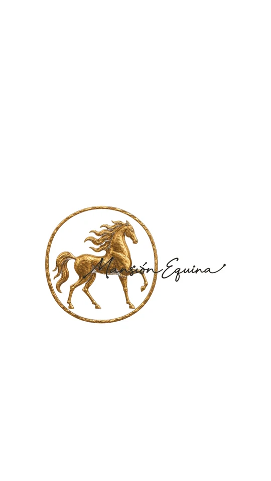 Logo completo de Mansión Equina sobre fondo blanco.