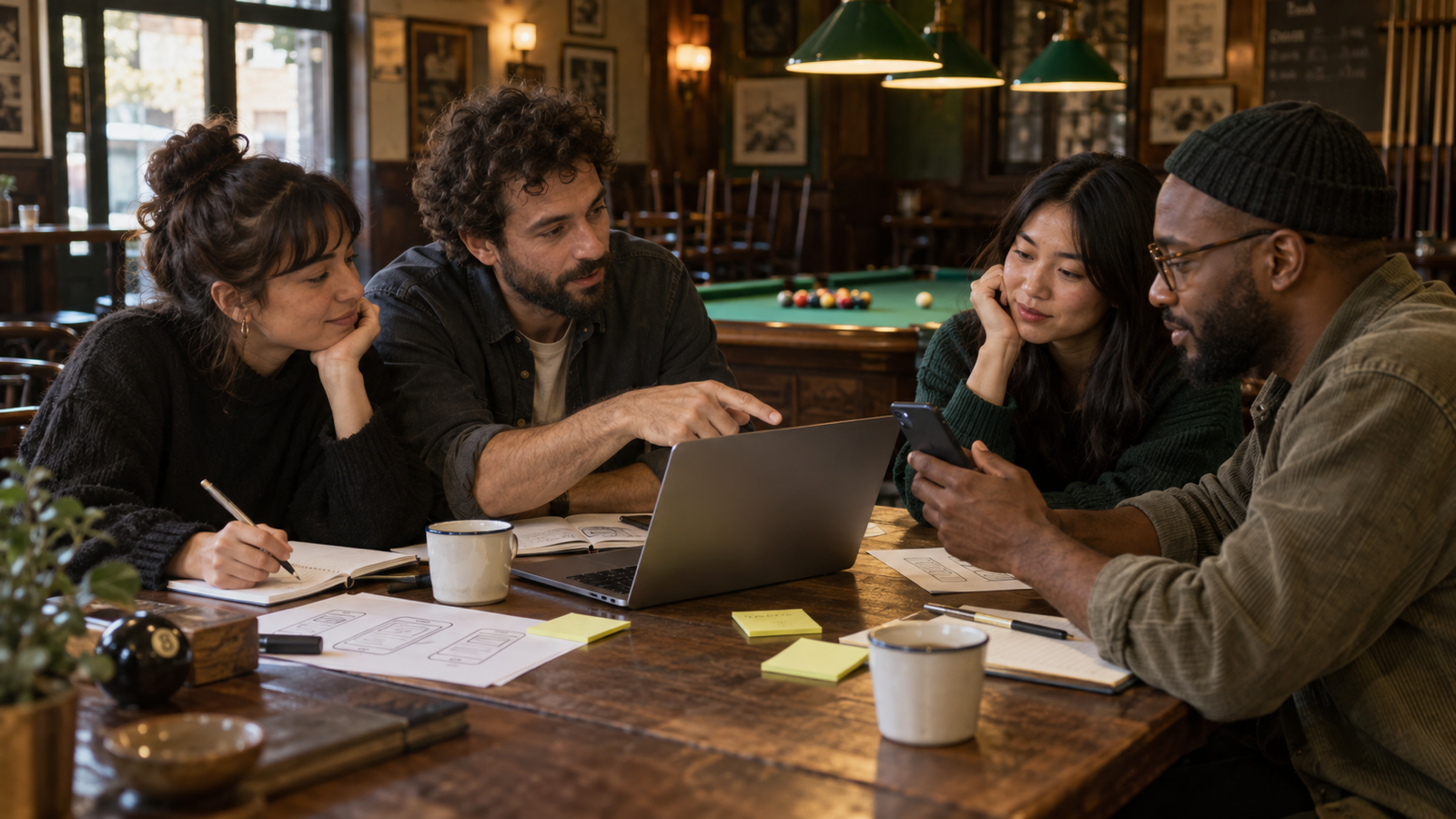 Portátil con código abierto sobre un escritorio de trabajo