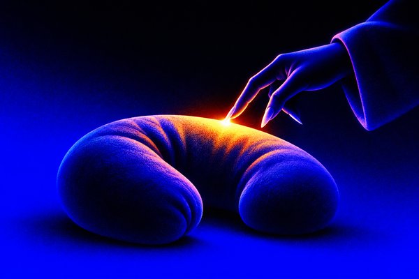 Feather-light contact at the head and neck