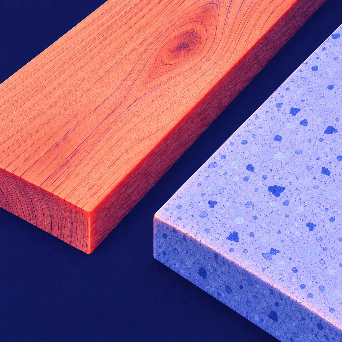 Marcador de imagen para una muestra de madera y piedra