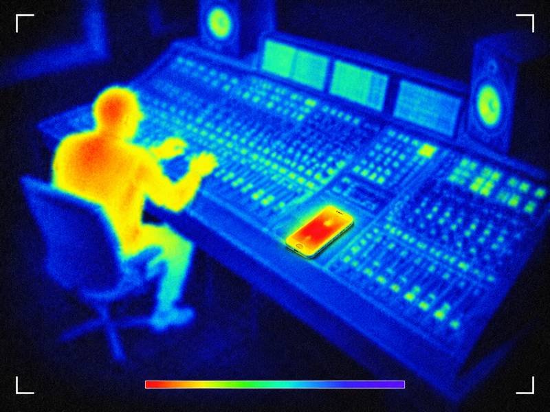 Artist and producer in session
