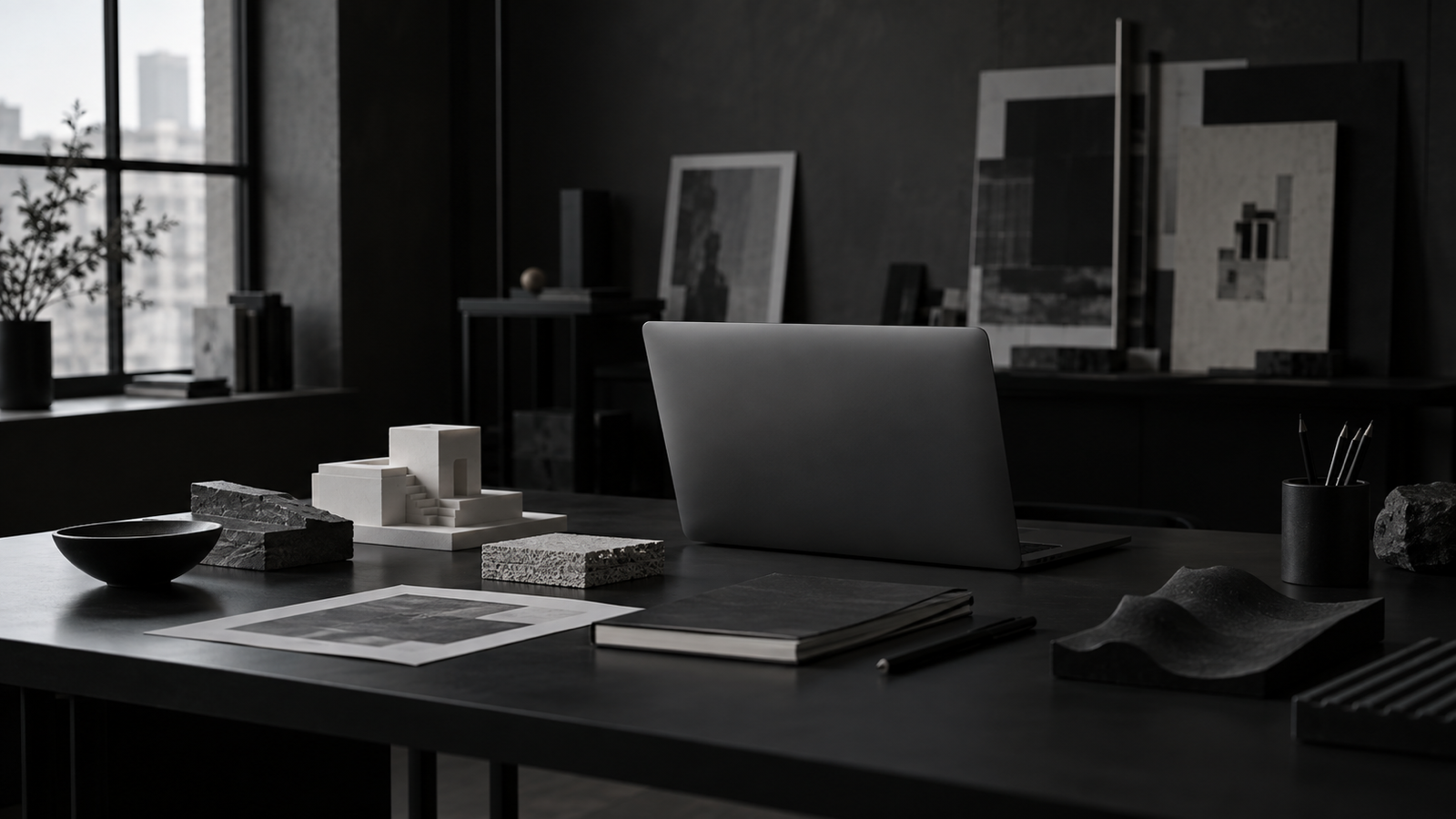 Portátil con código abierto sobre un escritorio de trabajo