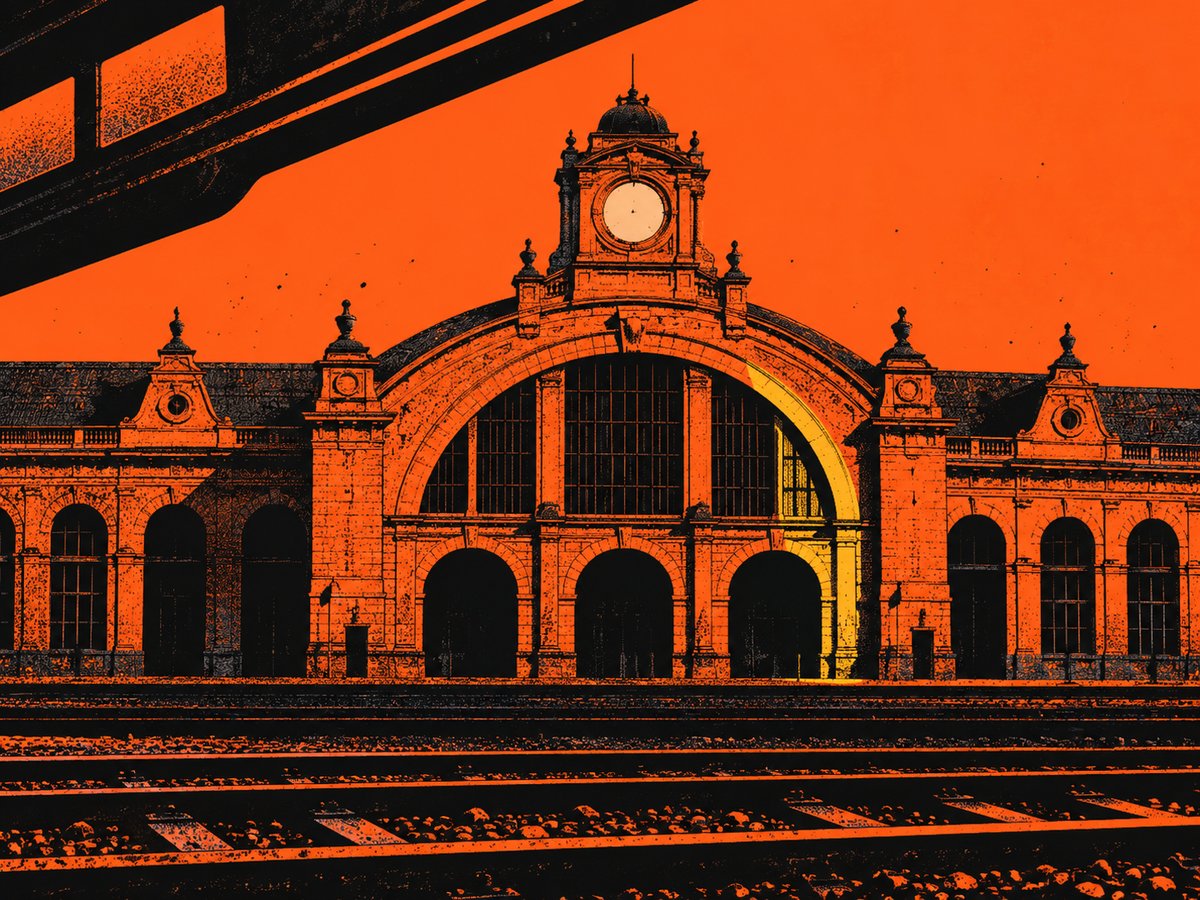 Tren regional entrando en una estación