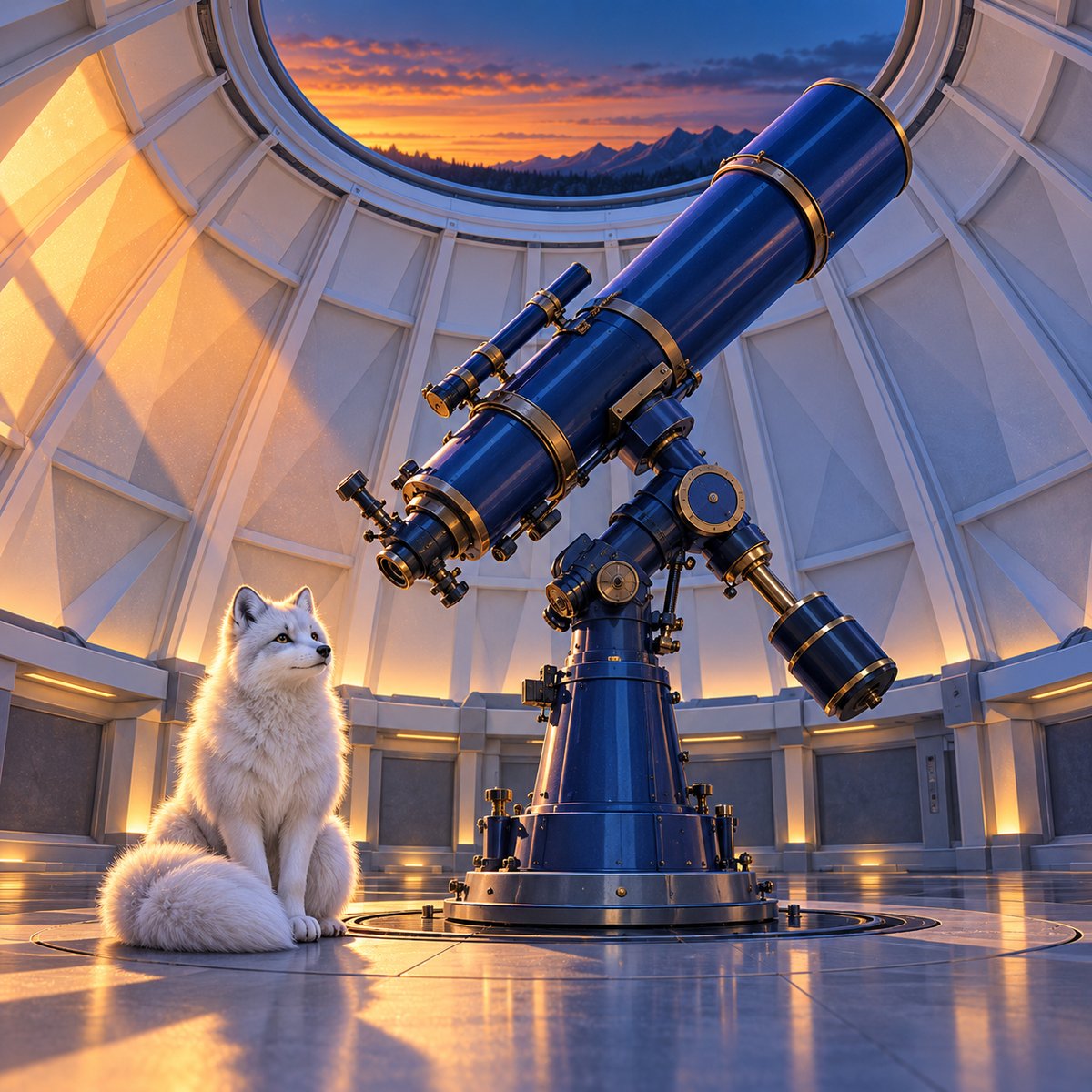 Cielo nocturno sobre el observatorio