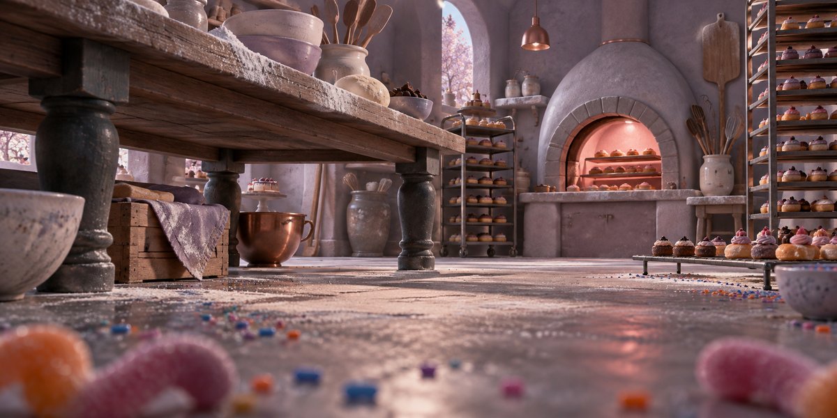 Cocina abierta donde se preparan los postres