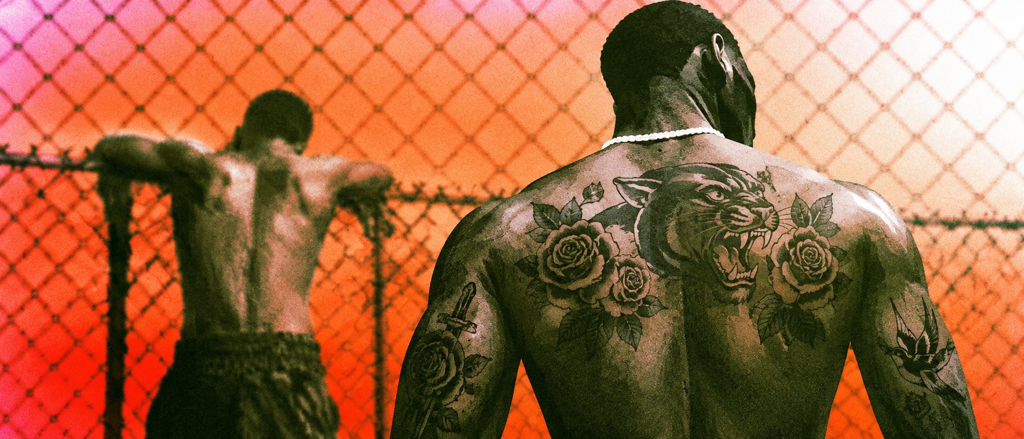 La cabina de tatuaje de Tinta Brava iluminada en rojo