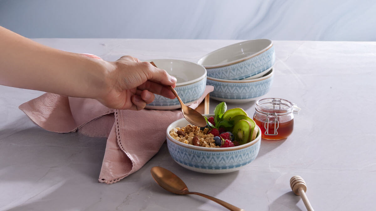 Bowls de desayunos saludables con frutas